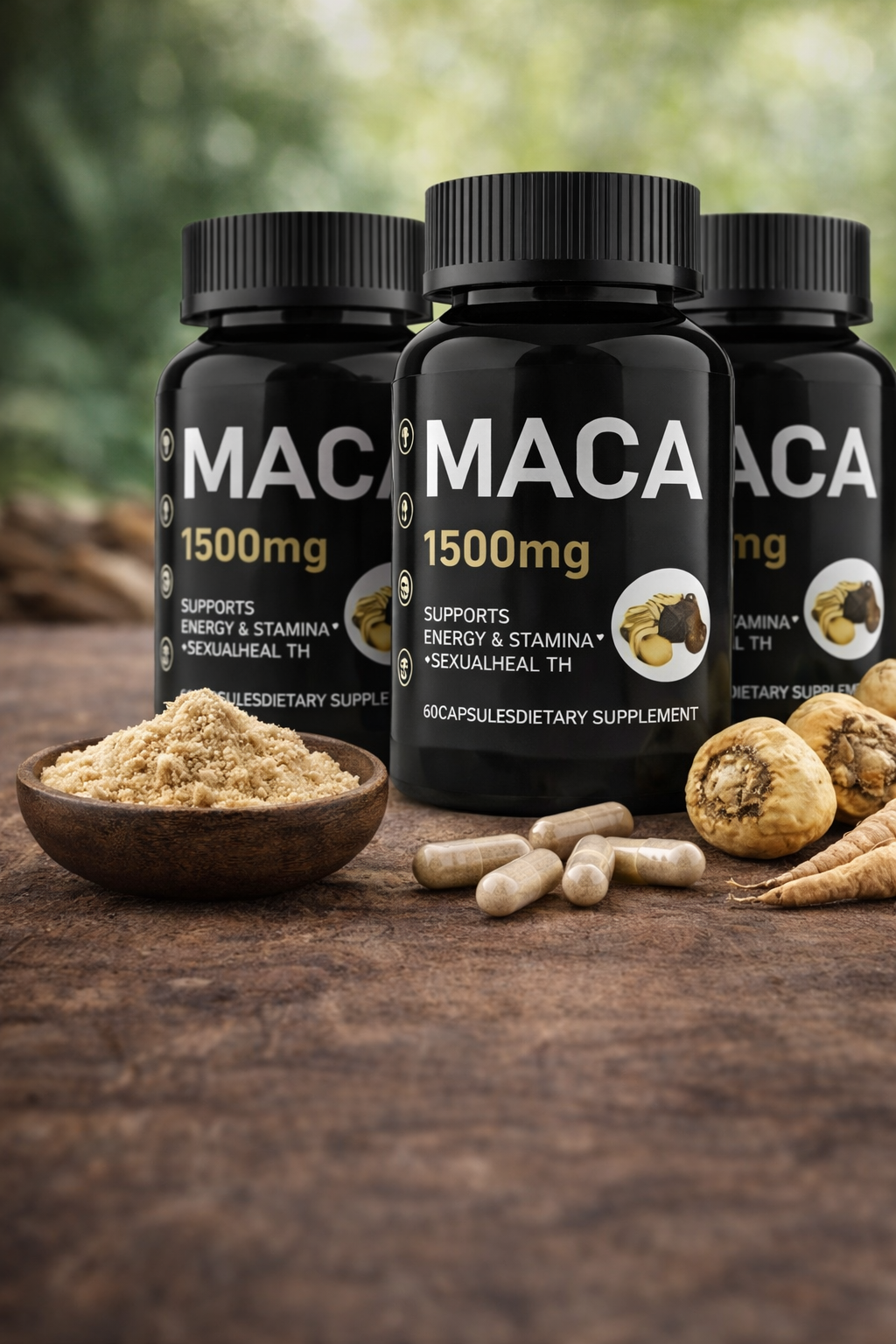 💪 MACA 1500mg – Energía y Vitalidad Masculina Natural