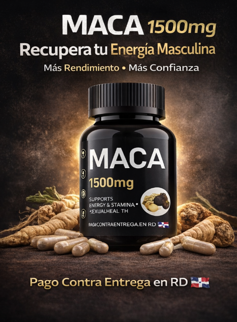 💪 MACA 1500mg – Energía y Vitalidad Masculina Natural