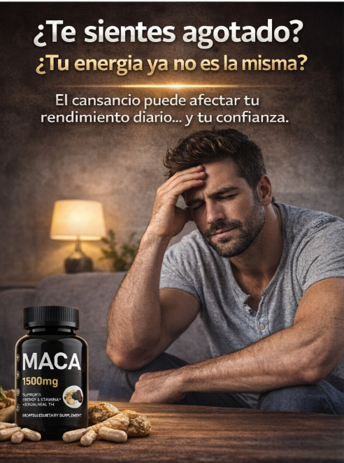💪 MACA 1500mg – Energía y Vitalidad Masculina Natural