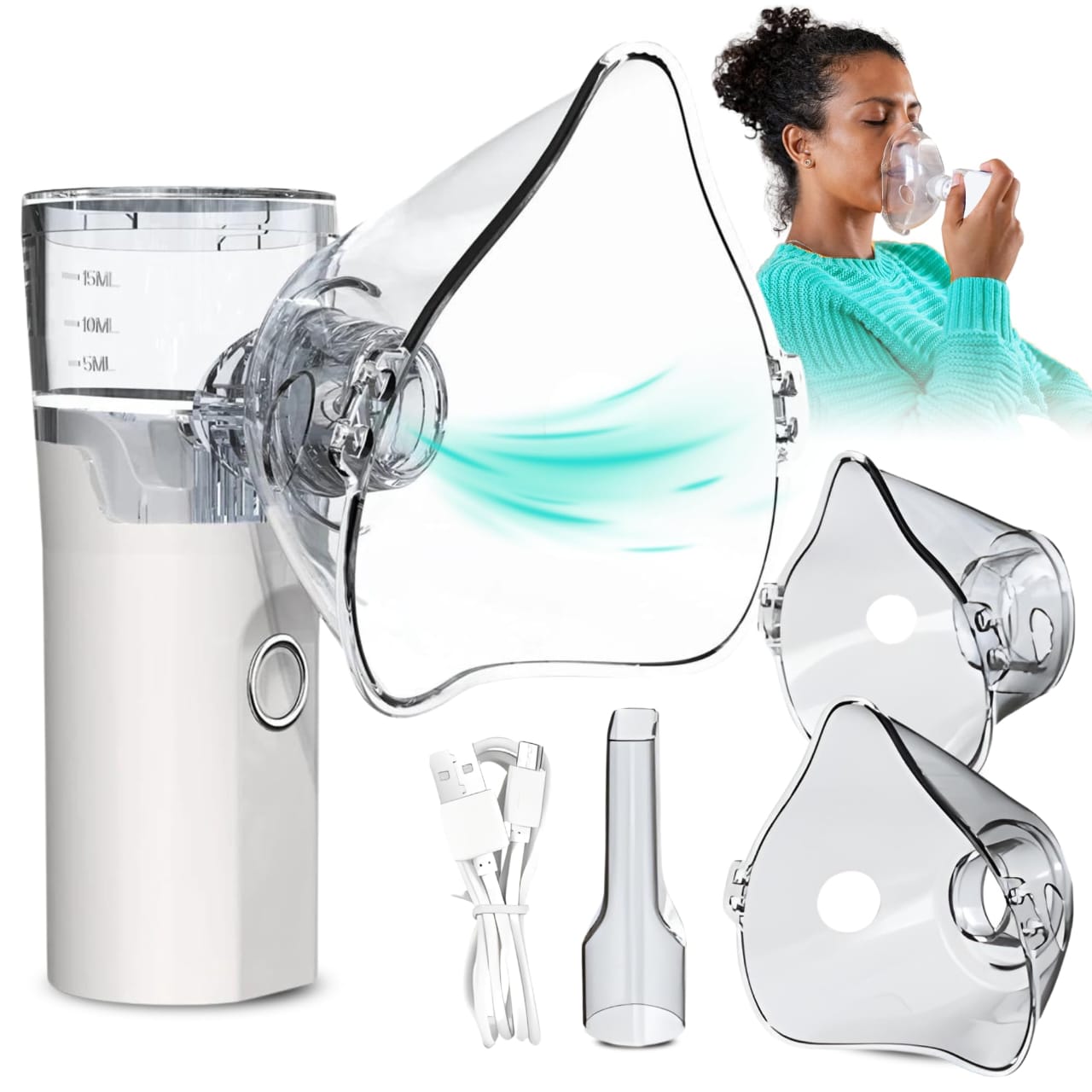 Nebulizador portátil para Bebé, Niños y Adultos